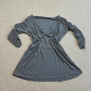 Gap grey flowy flattering babydoll top size small